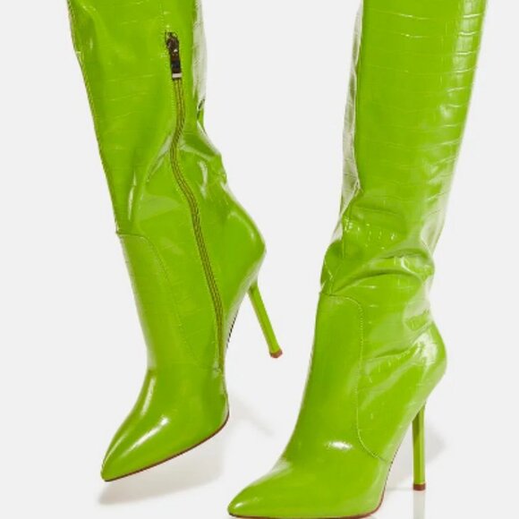 Green Simmi Normen Knee High Boots  ( BRAND NEW !!!! ) - Picture 1 of 8